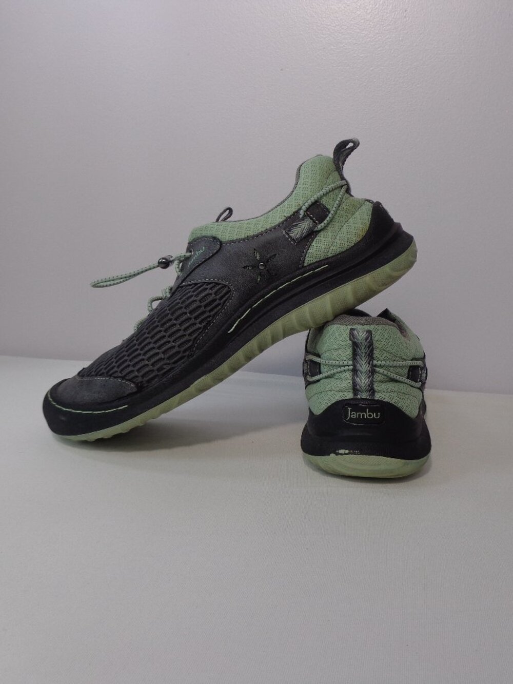 Jambu Women's‎ Sunset Vegan Sneakers Casual Water Ready Charcoal Mint Size 8M
